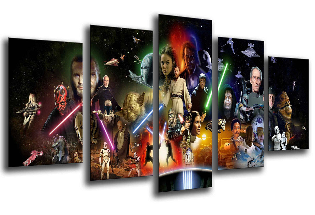 Wandbild - Star Wars, Darth Vader, 165 x 62 cm, Holzdruck - XXL Format - Kunstdruck,