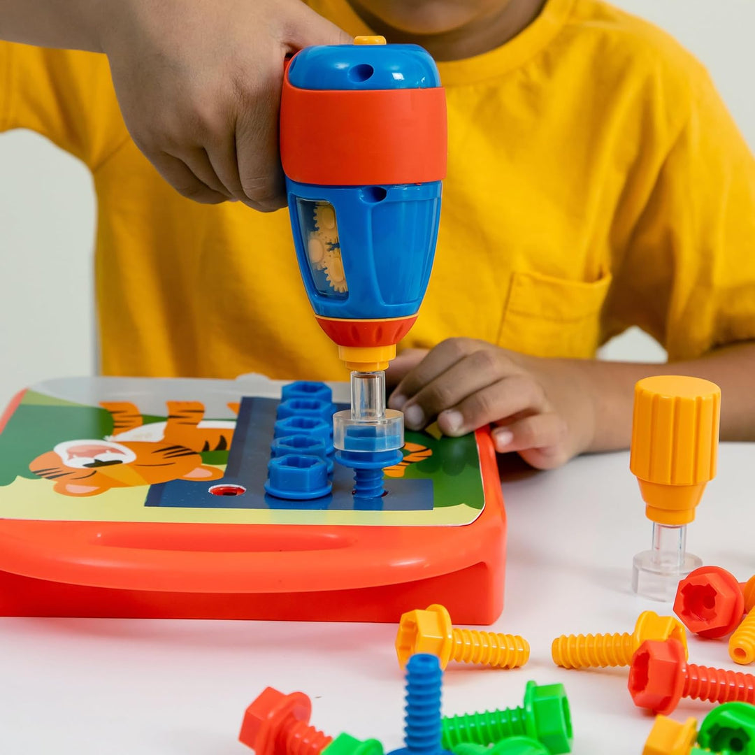 Learning Resources Design & Drill ABC & 123, Konstruktionsspielzeug für die Feinmotorik