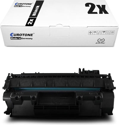 2X Eurotone kompatibler Toner für HP Laserjet M 2727 NF NFS MFP ersetzt Q7553X 53X 2x Black, 2x Blac