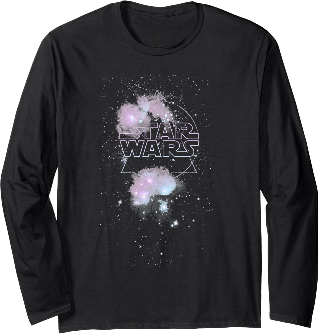 Star Wars Galaxy Logo Geometrics Langarmshirt