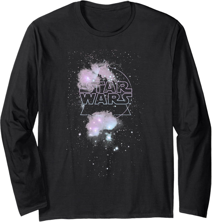 Star Wars Galaxy Logo Geometrics Langarmshirt