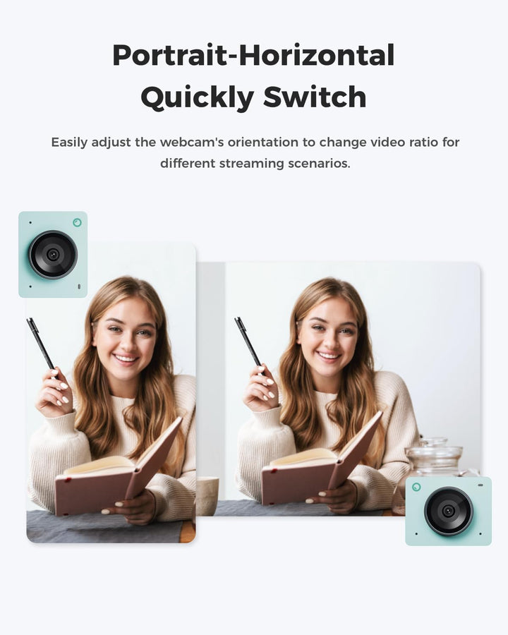 OBSBOT Meet 2 Ultra HD 4K Streaming Webcam, 1080p at 60 FPS, Videokonferenz Kamera mit KI Automatisc