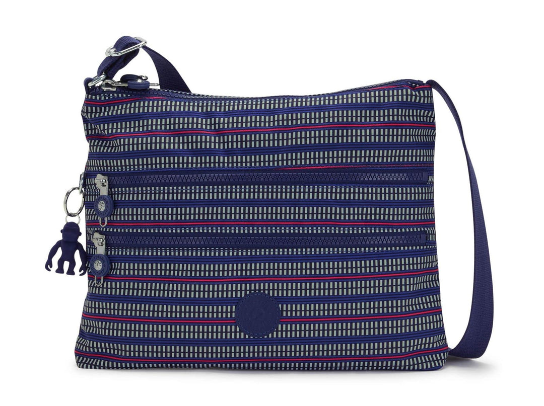 Kipling Damen Alvar Umhängetaschen Blau Geo Print, Blau Geo Print
