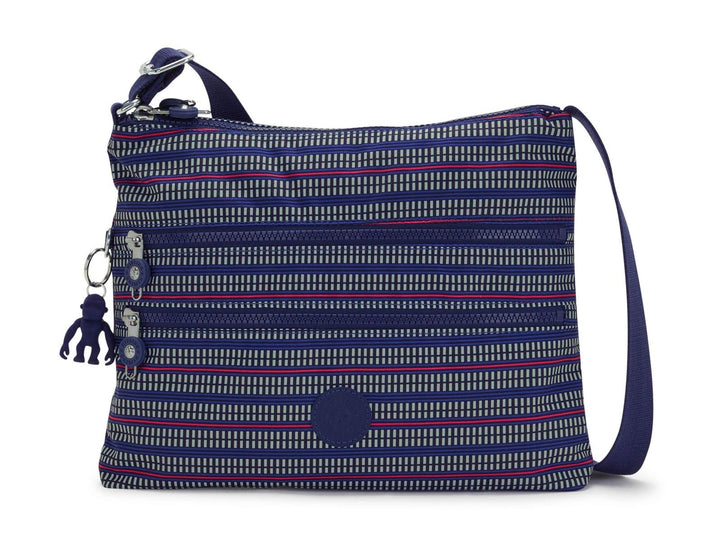 Kipling Damen Alvar Umhängetaschen Blau Geo Print, Blau Geo Print