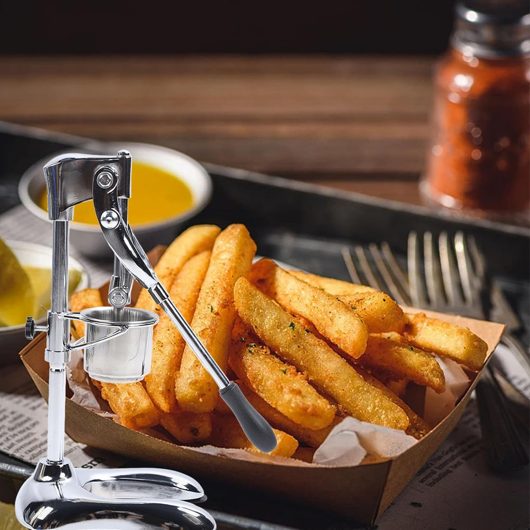 Manuelle Lange Pommes-Frites-Presse, 30 Cm, Gleichmässig Drückender Edelstahl-Kartoffelextruder für