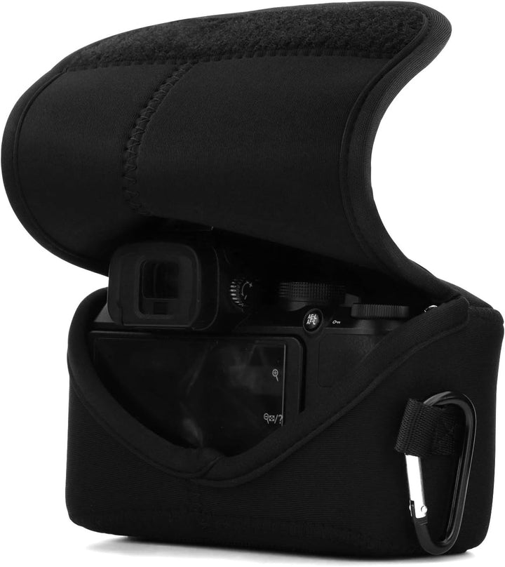 MegaGear MG1817 Ultraleichte Neopren-Kameratasche, kompatibel mit Nikon Z50 (16-50 mm), Schwarz, Sch