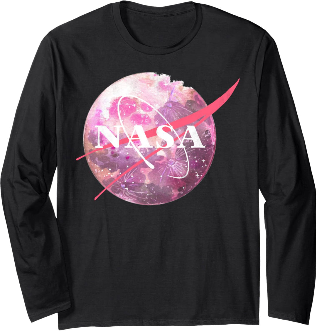 NASA Logo Planet Watercolors Poster Langarmshirt