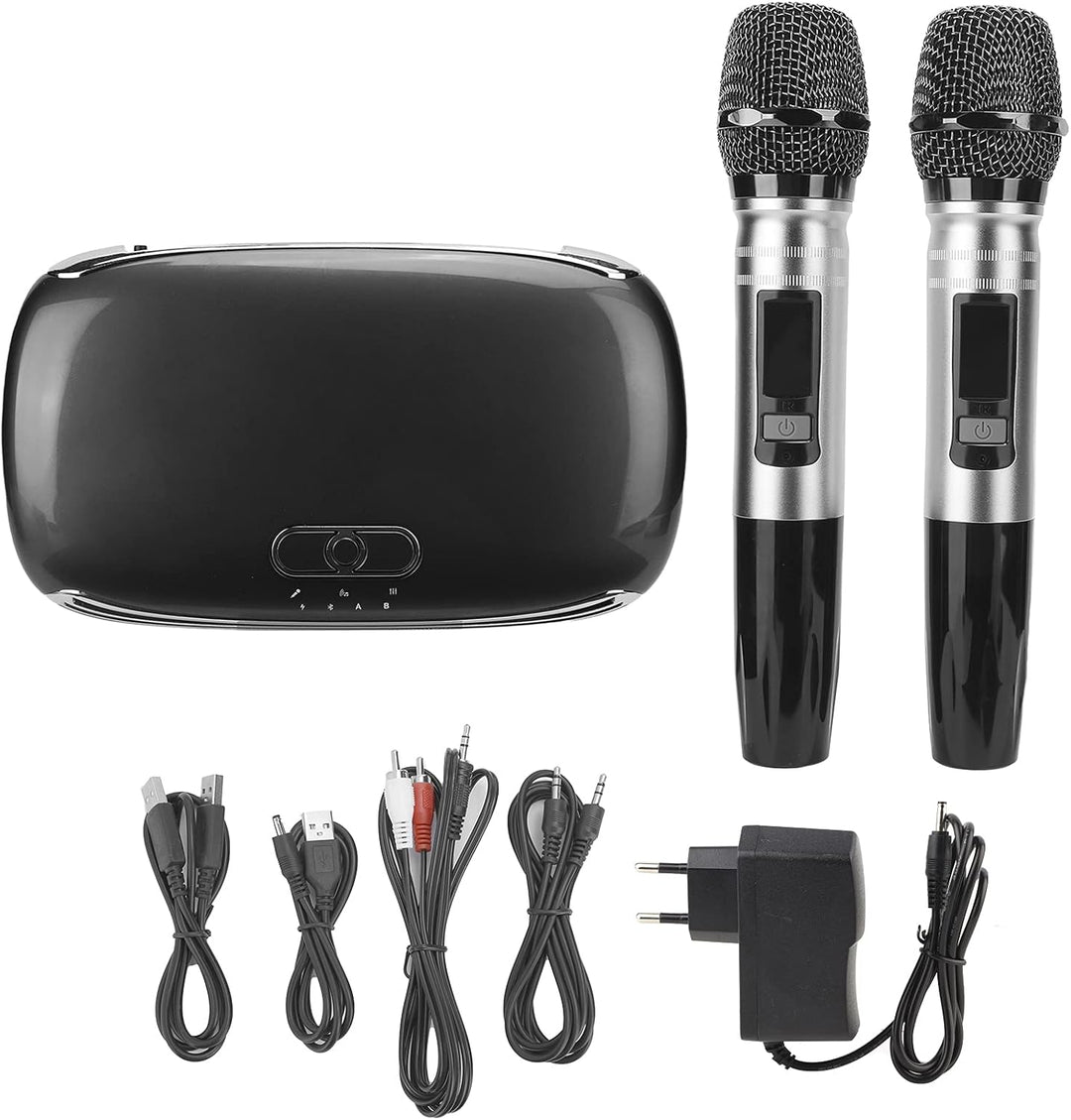 Dilwe K8 Karaoke-Maschine, 2 kabellose Karaoke-Mikrofone, tragbarer Karaoke-Lautsprecher, Bluetooth-
