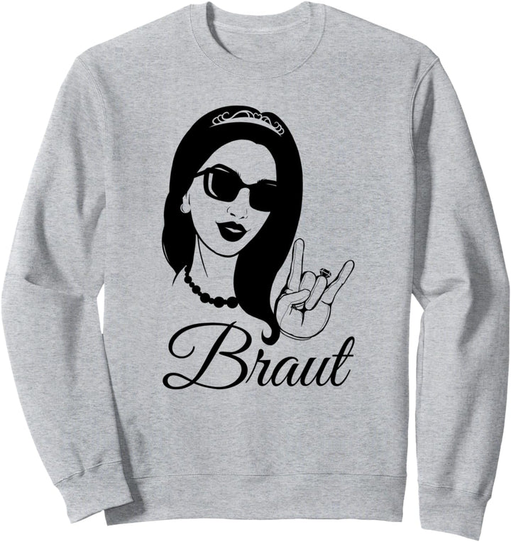 Heavy Metal Braut Shirt Junggesellinnen & Hochzeit Outfit Sweatshirt