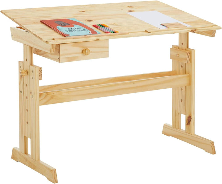 IDIMEX Kinderschreibtisch Flexi mit Kippfunktion und Höhenverstellung, praktischer Schreibtisch aus