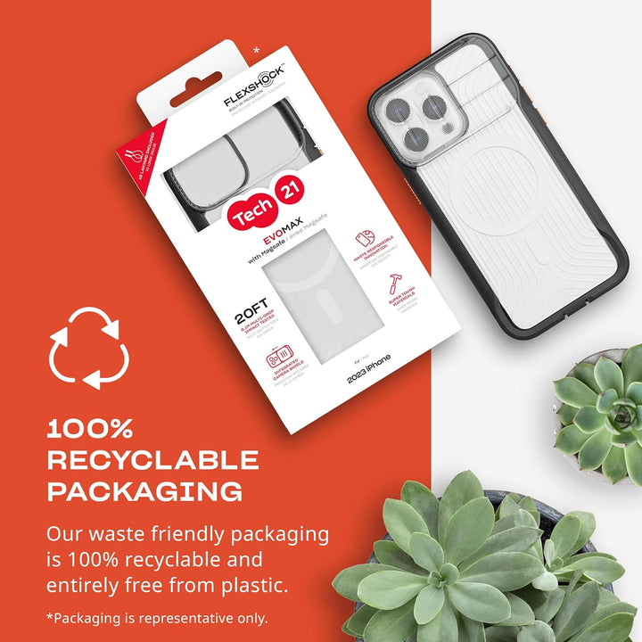 Tech21 Evo Max Hülle für iPhone 15 Pro Max - Kompatibel mit MagSafe - Aufprallschutz Hülle - Schlüss