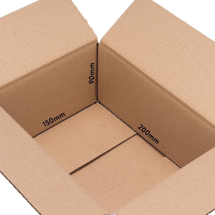 verpacking 200 Faltkartons Versandkartons DHL Kartons 200 x 150 x 90 mm, KK-10, 1-Wellig [KK-10] 200