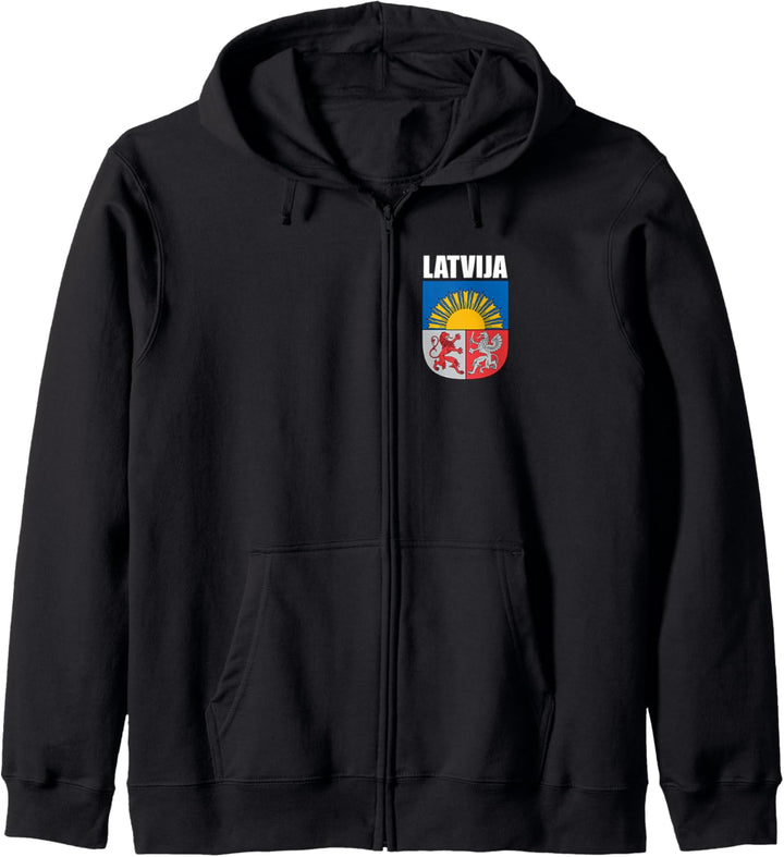 Latvija Latvian Coat Of Arms Souvenirs Republic Of Latvia Kapuzenjacke