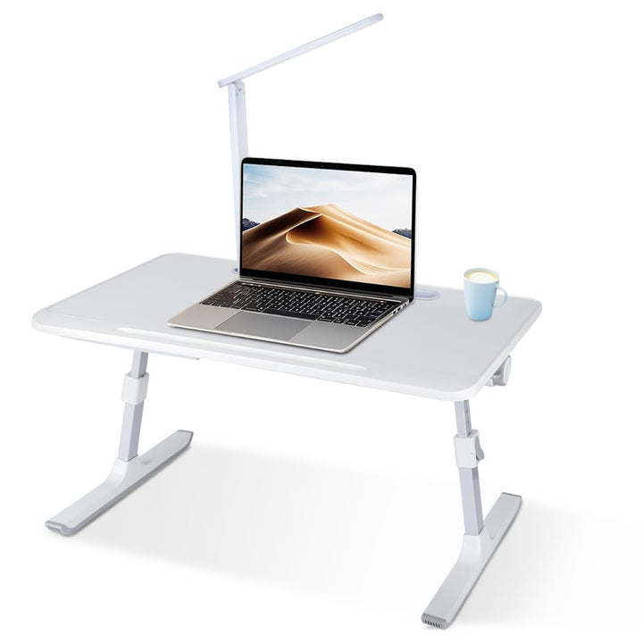 Tragbarer Computertisch, faltbar, aus Bambus, verstellbare Tischplatte für Laptop, mit verstellbaren