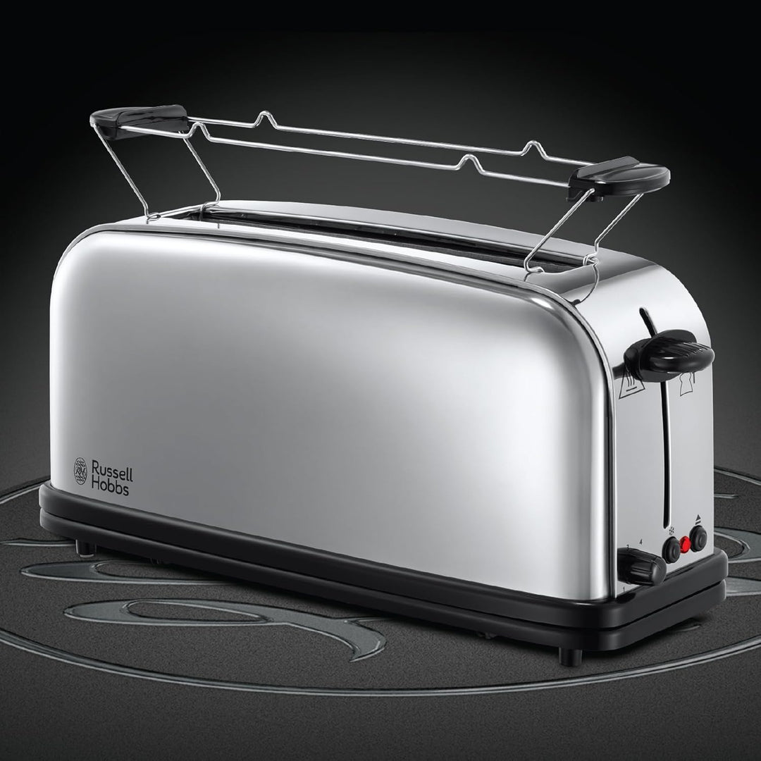 Russell Hobbs Toaster [Langschlitz für 2 Scheiben / 1 breite Brotscheibe] Victory Edelstahl (extra b