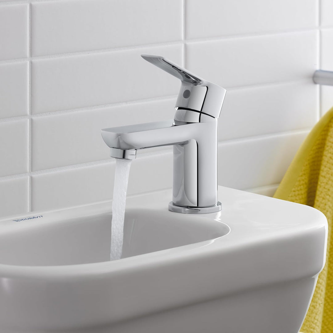 Duravit D-Code Waschtischarmatur, Grösse S (Auslauf Höhe 125 mm), energiesparende Waschbecken Armatu