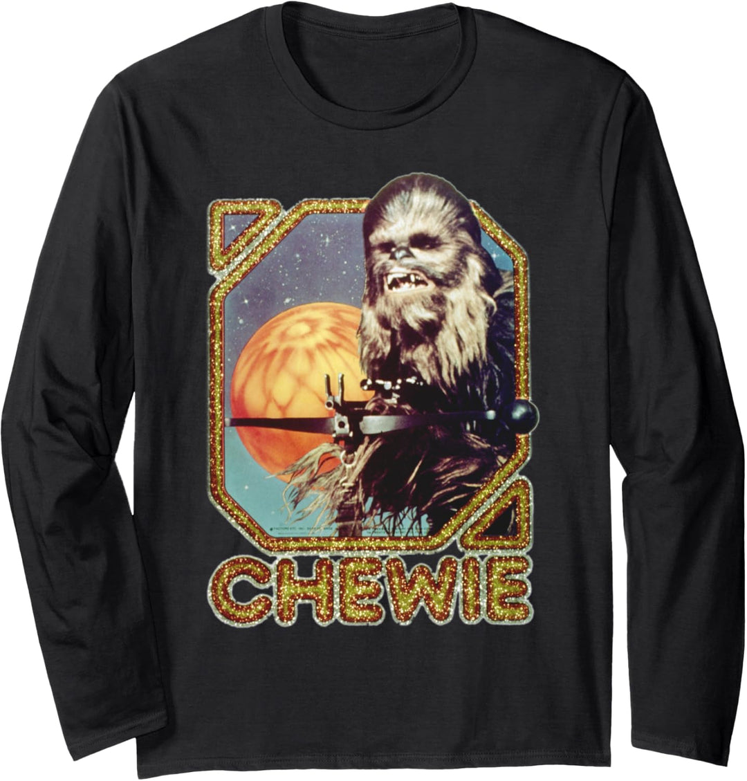 Star Wars Chewie Sparkle Wookiee Badge Langarmshirt