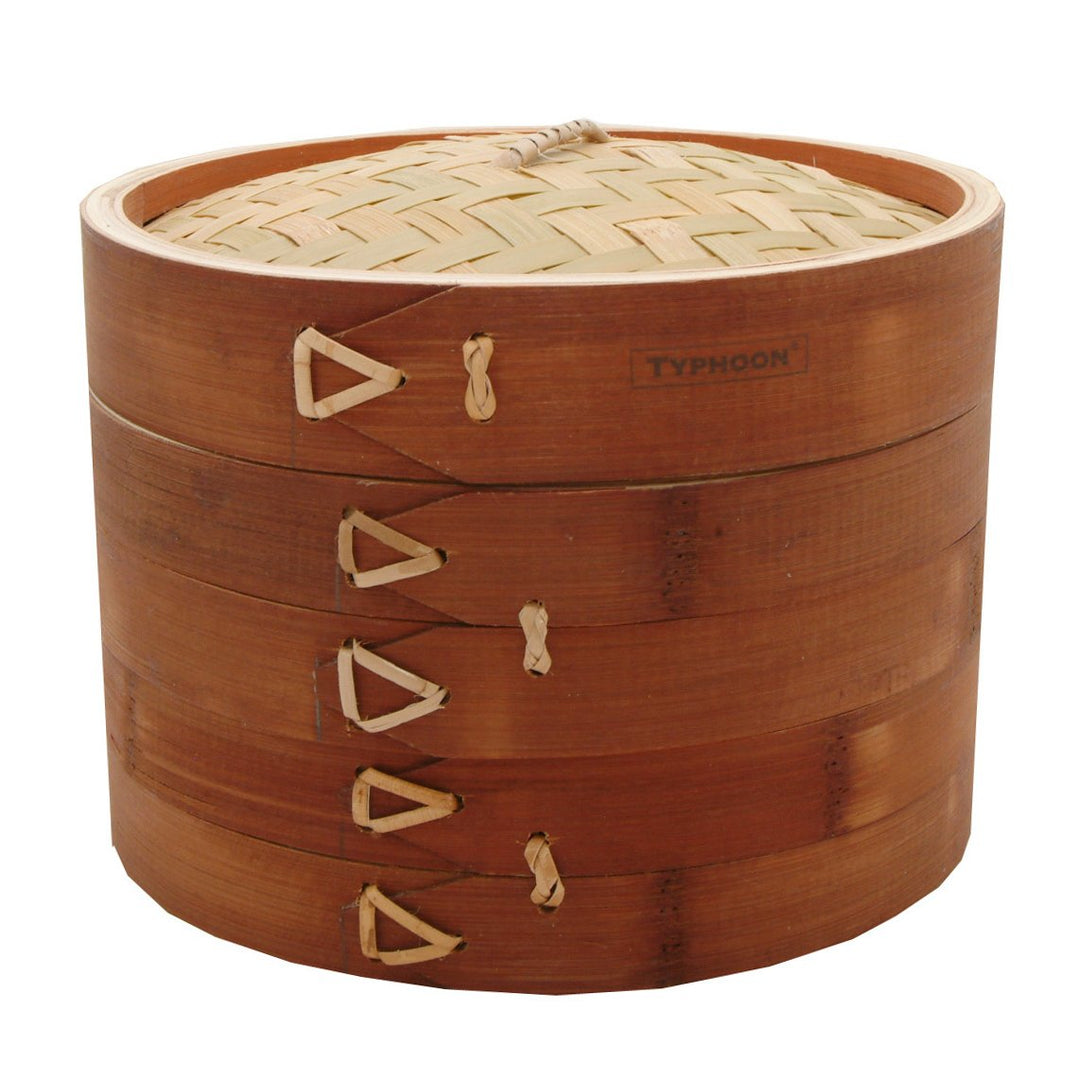 Typhoon, 3-teilig, Bambusholz Bambusdämpfer, Holz, 20,5 x 20,5 x 14,5 cm 25,4 cm, 25,4 cm