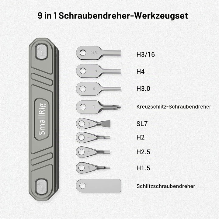 SMALLRIG 9 in 1 Faltwerkzeugset Multifuncitonal Tool Kit für Videografen - TC2713