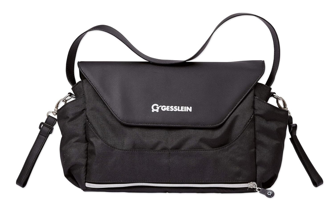 Gesslein Praktischer Organizer für den Kinderwagen in Lederoptik, schwarz