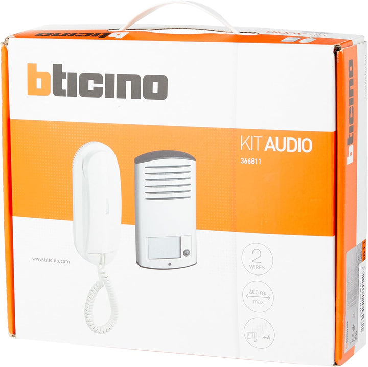 BTicino 366811 Gegensprechanlage mit 1 Hörer, 2 Kabel Einfamilie, Einfamilie