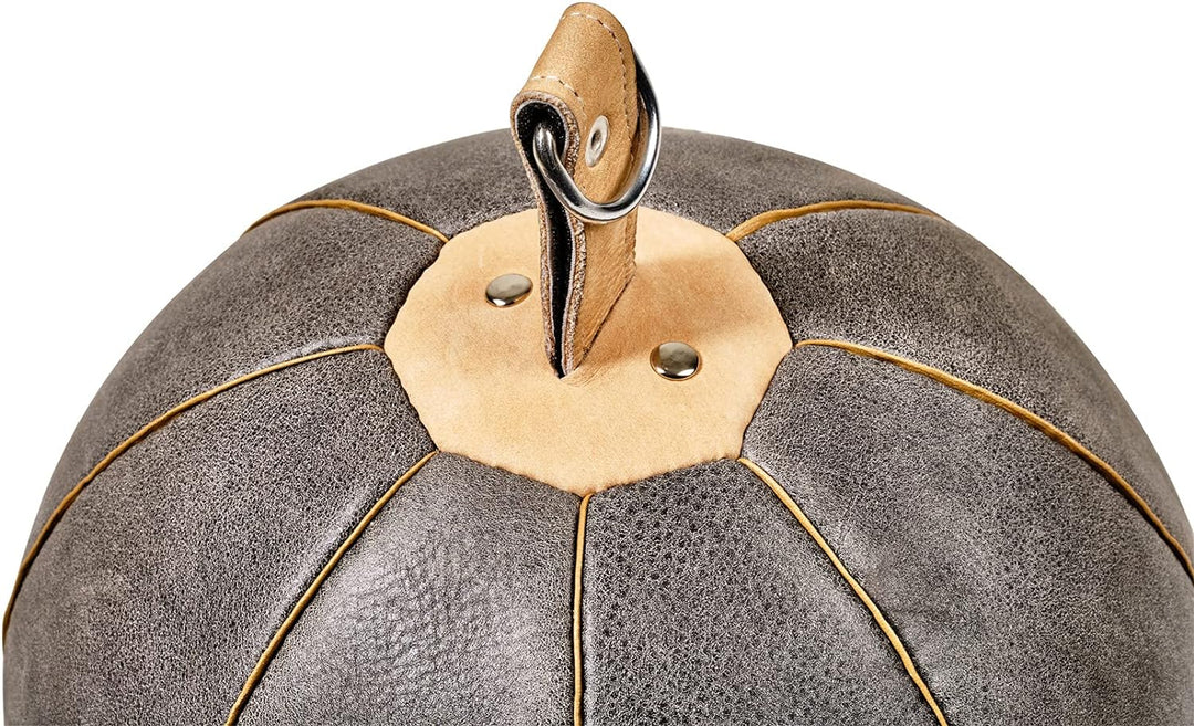 Bad Company Retro Doppelendball aus Rindsleder inkl. elastischen Spanngurten I 25 cm Durchmesser I B