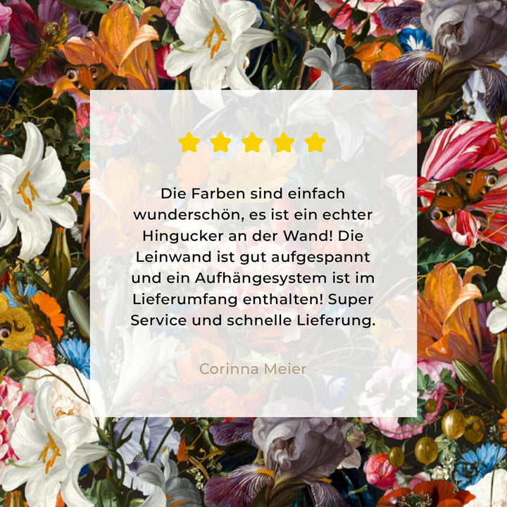 MuchoWow Leinwand Bilder, Einzigartige Wanddeko mit Rahmen, Blumen - Schmetterling - Design - Kunst