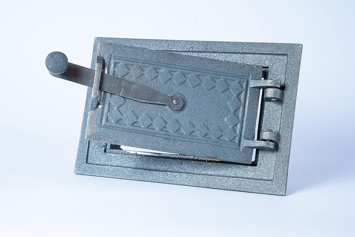 Euro Sezam - Ofentür aus Gusseisen - Massive dicke Ofentür - Pizzaofentür - DZ067 - Einzeltür mit Tü