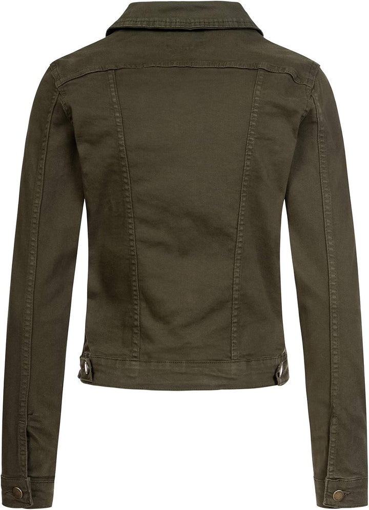 Rock Creek Damen Jeans Jacke Übergangs Jacke D-401 XS Dunkelgrün, XS Dunkelgrün