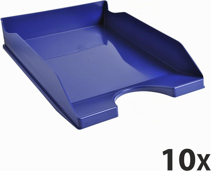 Exacompta 123104D 10er Pack Premium Briefablage Ecotray aus recyceltem Kunststoff DIN A4. Ideale Bri
