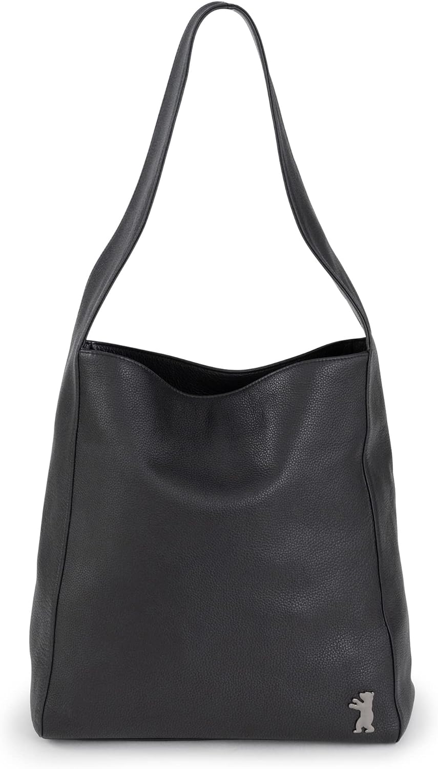 Berliner Bags Shopper Atlanta aus Leder, Damentasche Gross Umhängetasche Hobo Bag Schultertasche Tot