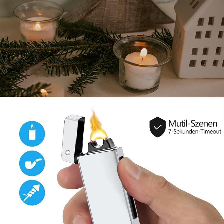 GADATOP Arc Plasma Flamme Feuerzeug USB wiederaufladbares, winddichtes elektrisches Feuerzeug für Ke