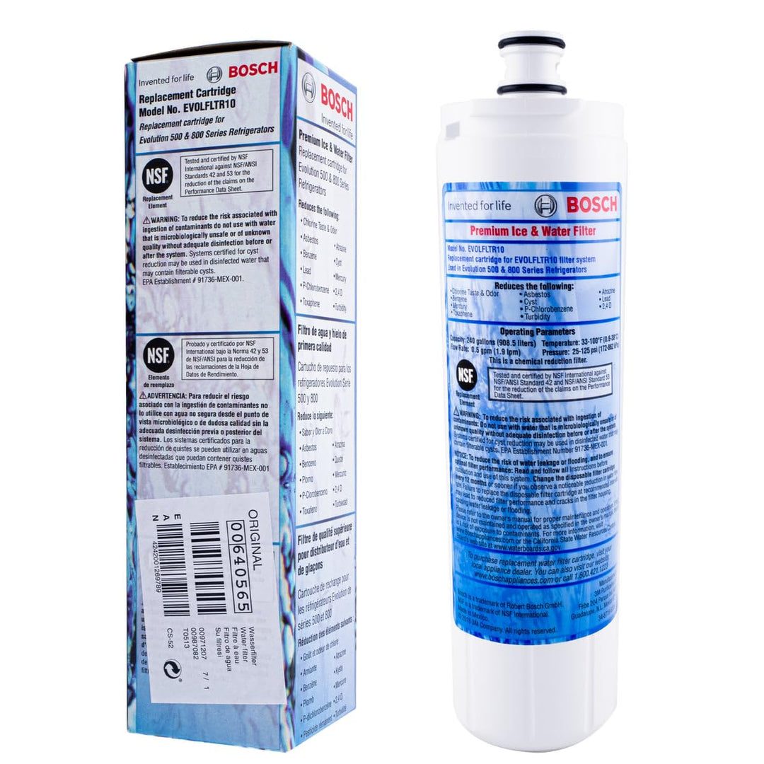 EVOLFLTR10 Wasserfilter | Kühlschrankfilter 00640565 kompatibel mit Bosch Siemens Neff Küppersbusch