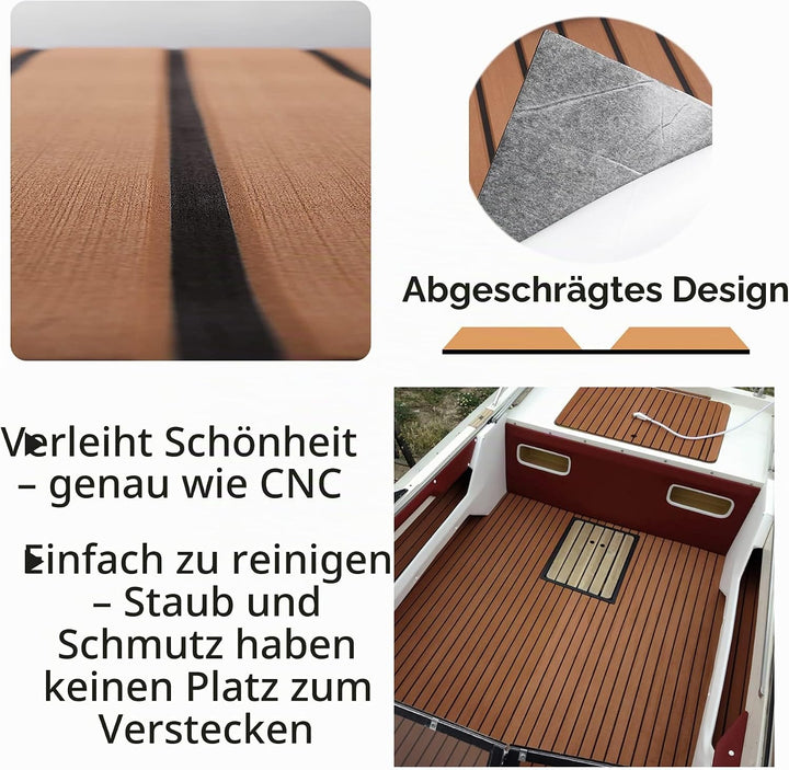 MIJOBS Teak Decking Sheet Eva Teak Selbstklebend rutschfeste Matte Marinedeck für Boote Yacht Marine