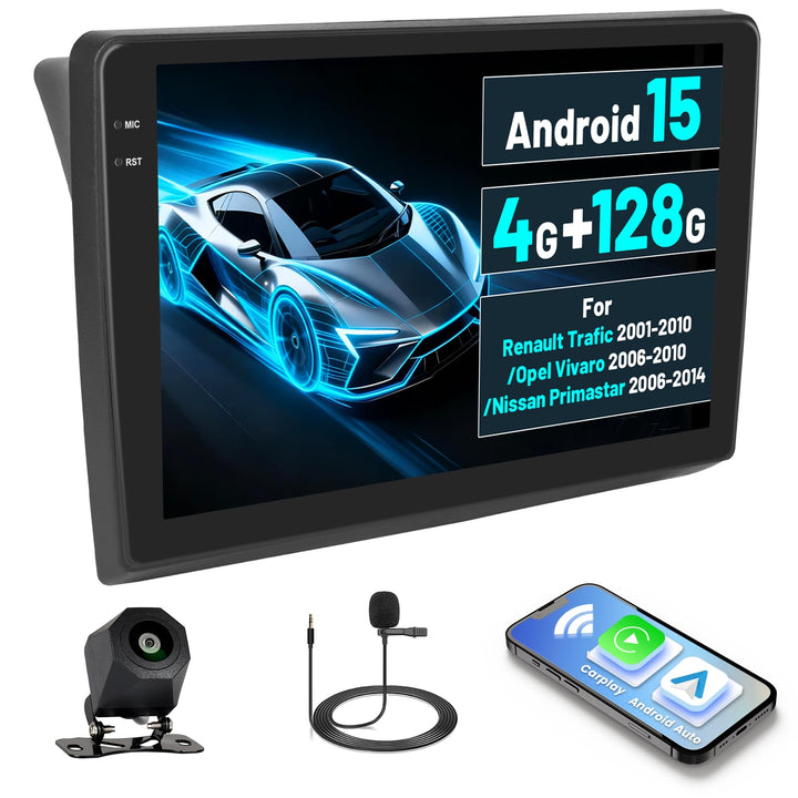 4G+128G Inefala Android 15 Autoradio für Renault Trafic/Opel Vivaro B/Nissan Primastar 2010-2014, 10