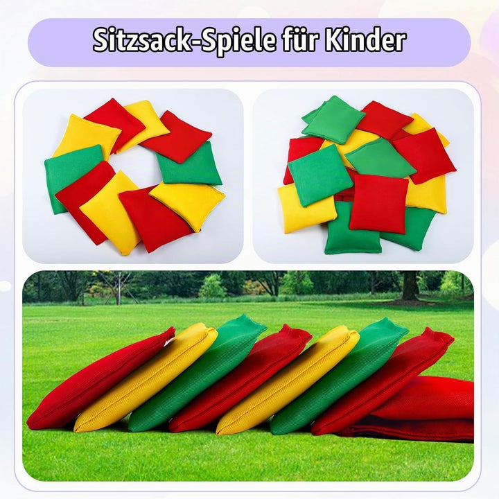 12 Stück Cornhole Säckchen, 10x10cm Cornhole Bean Bags, Wurfsäckchen, Nylon Sitzsäcke Werfen für Out