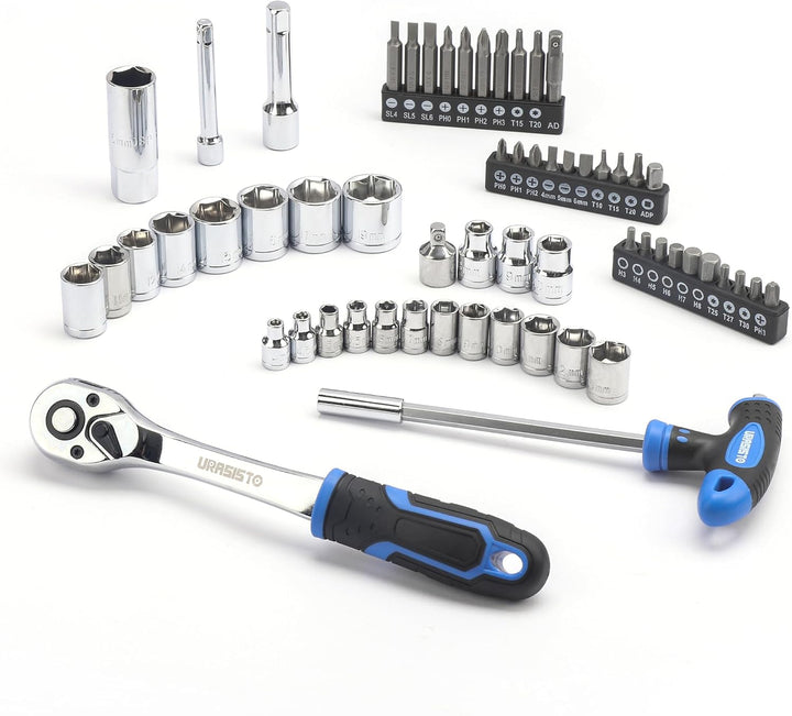 URASISTO Werkzeug-Set, 168-teilig, Auto-Reparatur &amp; Hauswartung, Handwerkzeug-Set für Haushalt, Büro