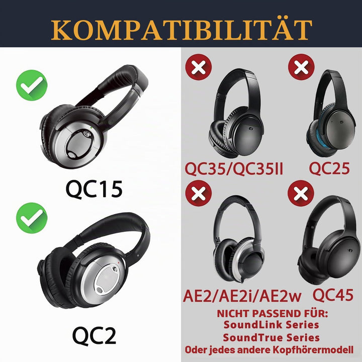 SOULWIT Ersatz Kopfband Headband für Bose QuietComfort 15(QC15)/QuietComfort 2(QC 2) Kopfhörer,Stirn