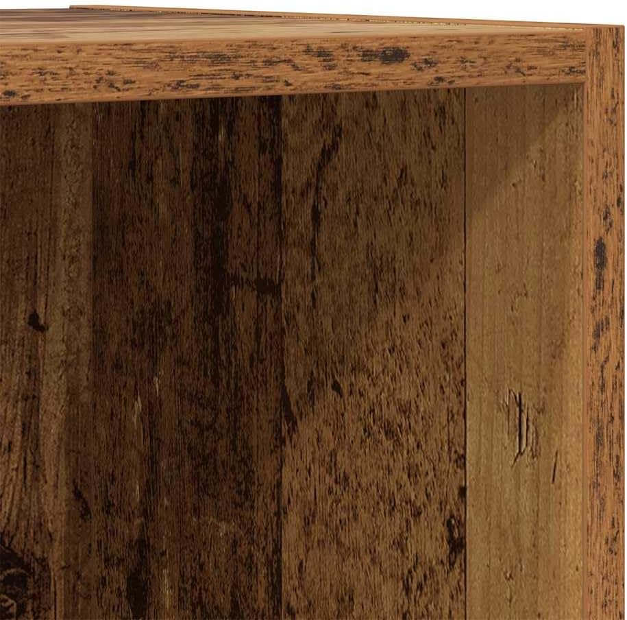 vidaXL TV-Schränk mit Regal Wandmontiert mit Speicher Altholz 37 x 37 x 107 cm Holzwerkstoff 107 cm