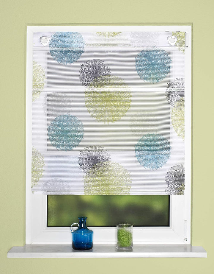Home fashion MAGNETROLLO BAMBUSOPTIK Rawlins, Polyester, BLAU GRÜN, 130 X 80 cm 130 X 80 CM Blau Grü