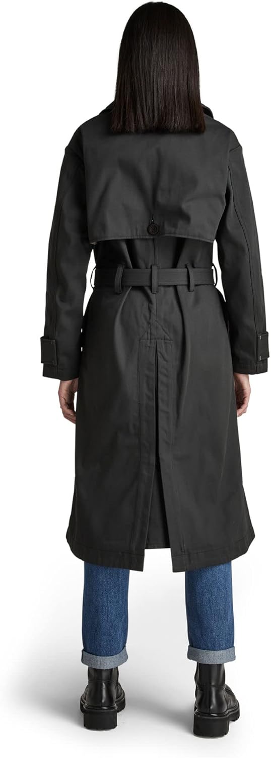 G-STAR Damen High Trenchcoat Jackets (1er Pack) M Blau (raw denim D22012-D189-001), M Blau (raw deni
