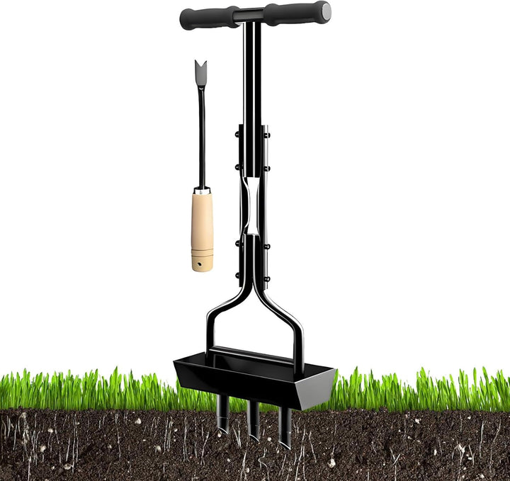 Rasenlüfter, Lawn Aerator Tool, Aerifizierer Für Rasen Hohlspoon Mit Ablageschale Und Gartengeräten,