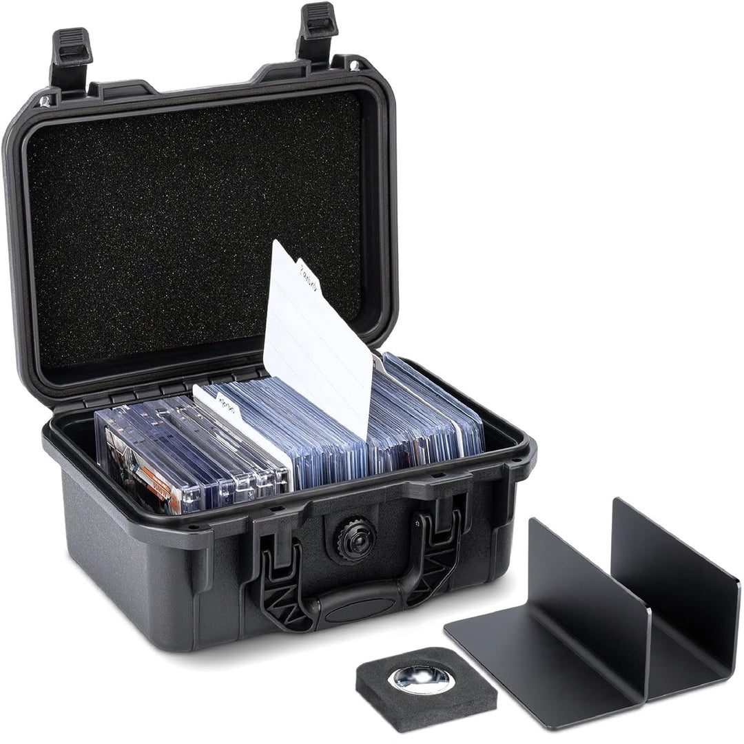 Kiorafoto Graded Card Case, IP67 wasserdichte Sammelkarten Koffer für100+ 3 "x 4" 35pt Toploader ode