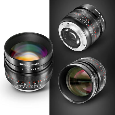 Meike 50 mm f0.95 Standard Aperture Manual Focus Fixed Lens APS-C Compatible with Sony E-Mount Mirro