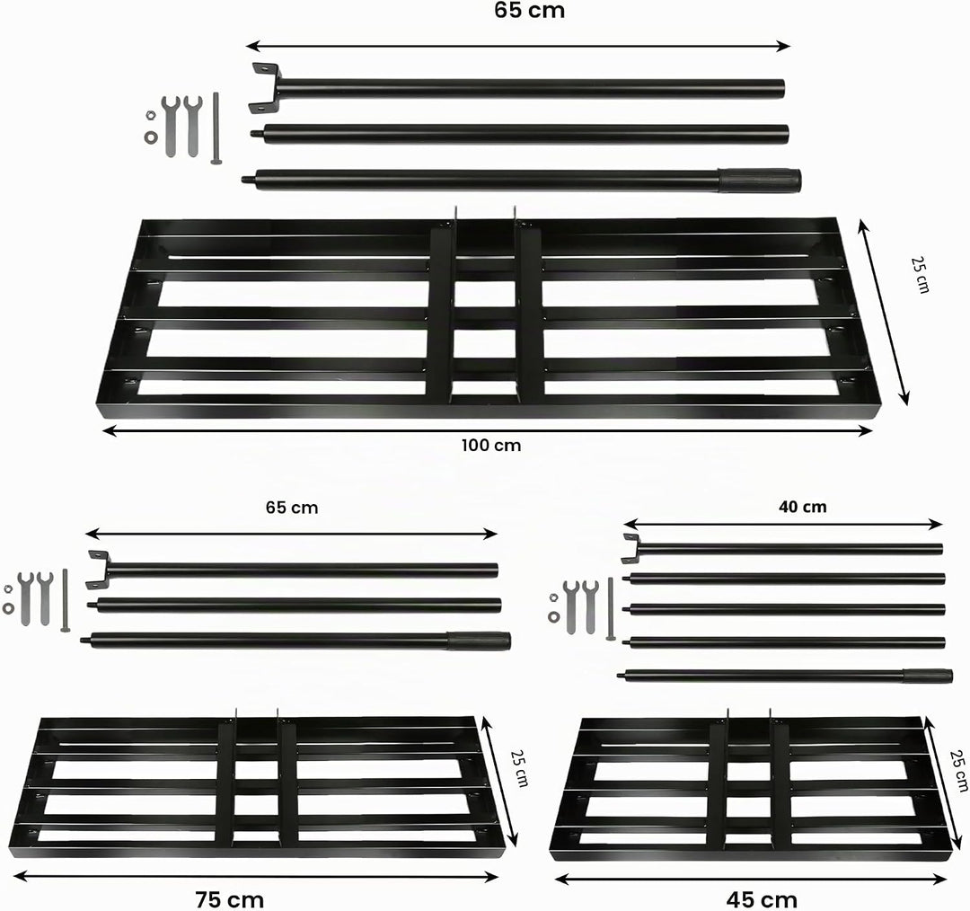 TEOV Rasenrakel Edelstahl, [75x25cm] Rasen-Nivellierungsrechen, Optimierte Gewindeverbindung gegen L