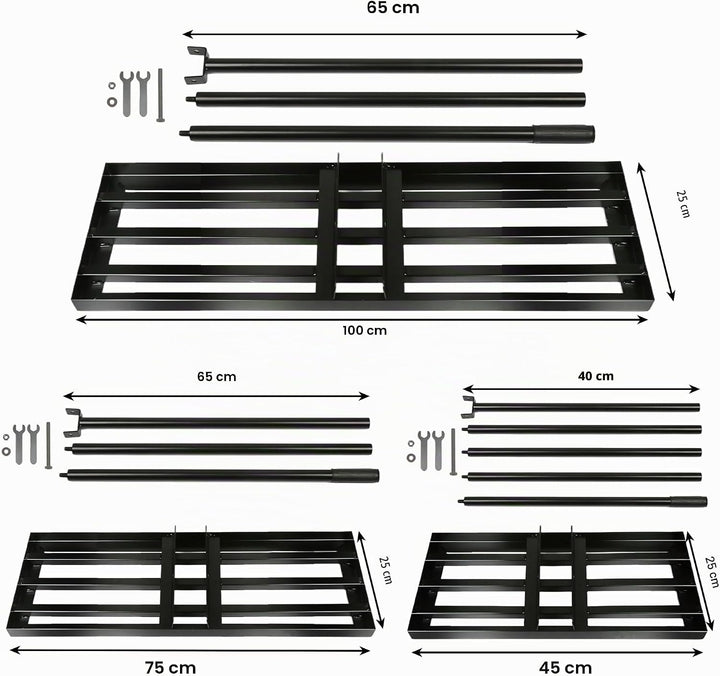 TEOV Rasenrakel Edelstahl, [75x25cm] Rasen-Nivellierungsrechen, Optimierte Gewindeverbindung gegen L
