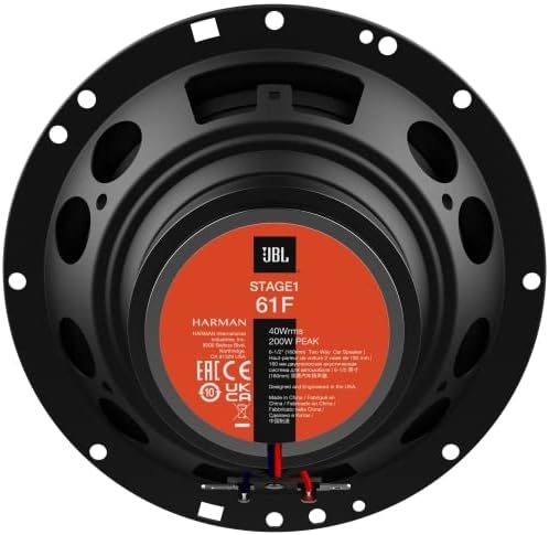 JBL Stage1 61F 2-Wege Auto Lautsprecher Set von Harman Kardon - 200 Watt KFZ Auto Boxen 40 Watt RMS