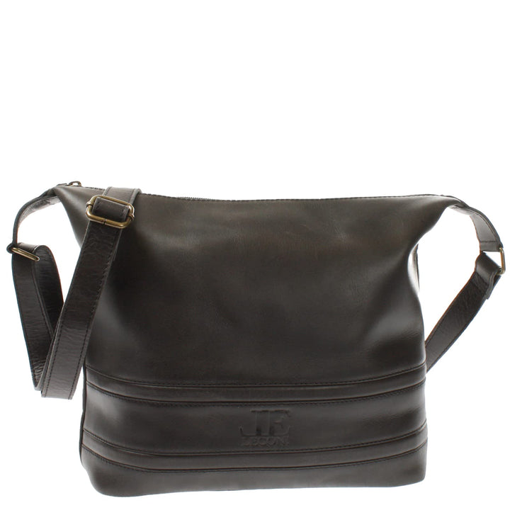 LECONI Schultertasche Damentasche Umhängetasche natur weiche Ledertasche Handtasche Damen Leder 33x2