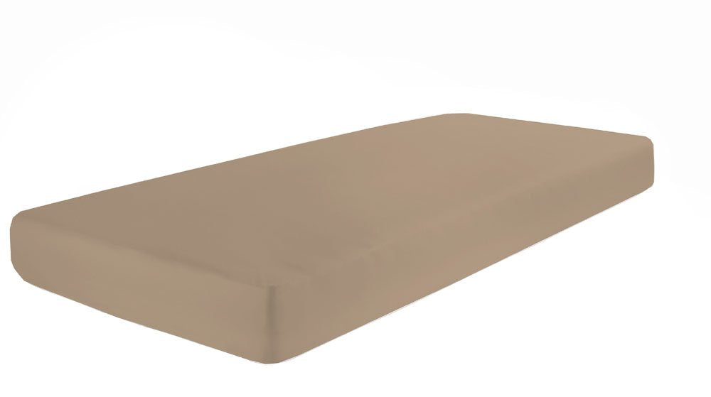 Dormisette Q371 Elastic-Jersey-Spannbetttuch mit Elasthan, Grösse: 140-160 x 200-220 cm, Macchiato