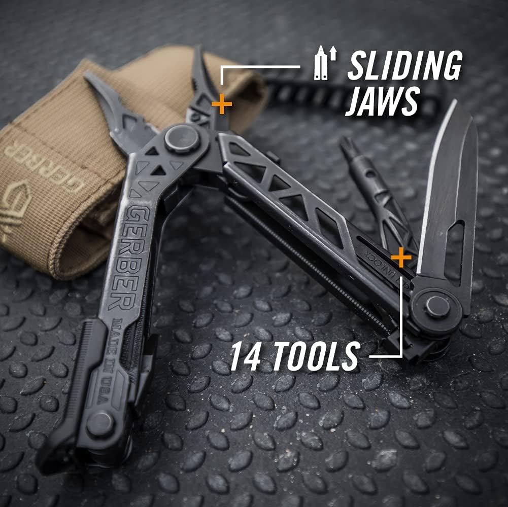 Gerber Multi-Tool mit Gürtel-Clip, Center-Drive, Einhandöffnung, 14 Funktionen und Nylon-Scheide (Mo